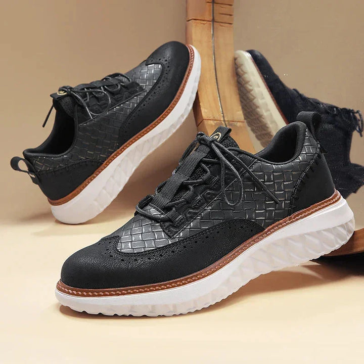 Perforated blue women's sneakers, breathable and lightweight, perfect casual athletic shoes for comfort.
