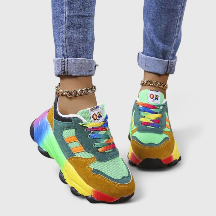 Side view of lightweight women's orthopaedic sneakers, designed for active lifestyles, walking, and all-day comfort.