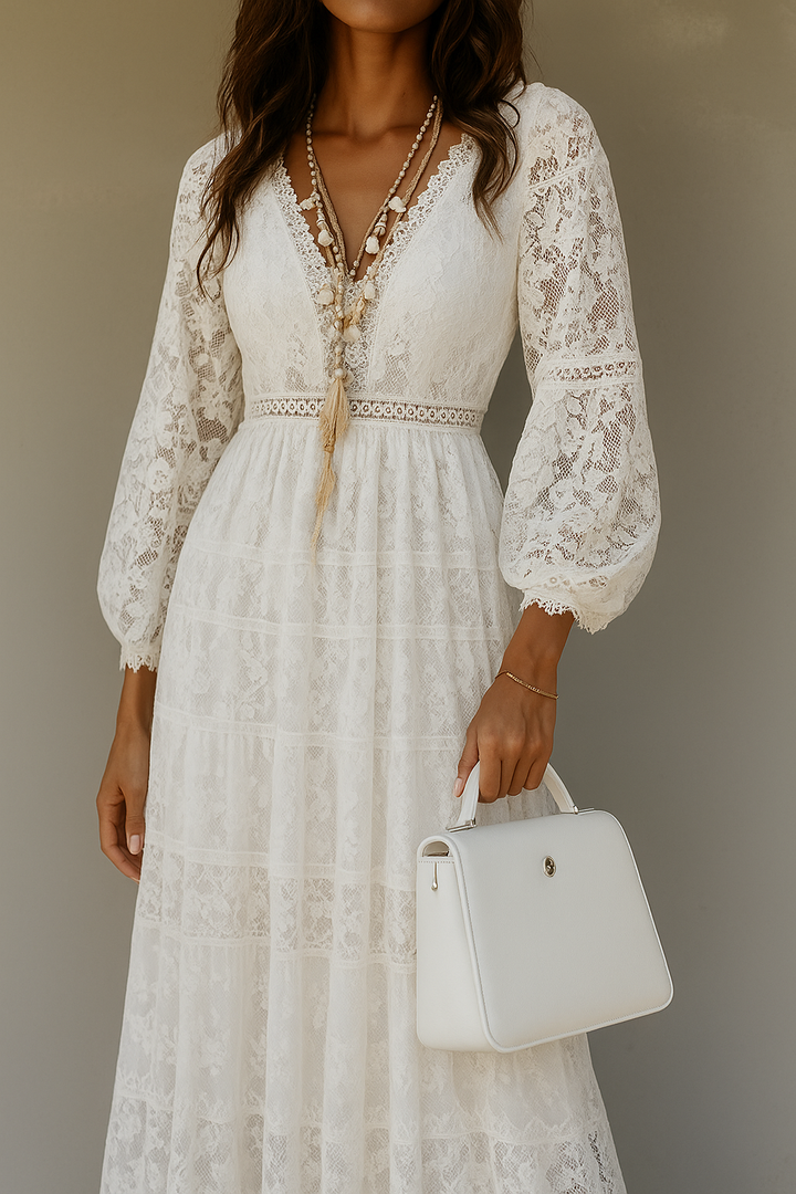 Women's bohemian floral print maxi dress for summer. Elegant flowing style, perfect for beach holidays & vacation wear.