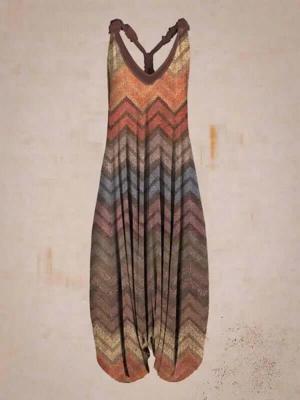 Comfy sleeveless boho jumpsuit for women, a chic summer outfit.