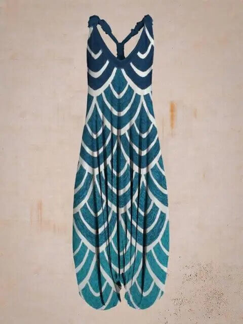 Stylish women's sleeveless boho jumpsuit in a comfortable, relaxed design.