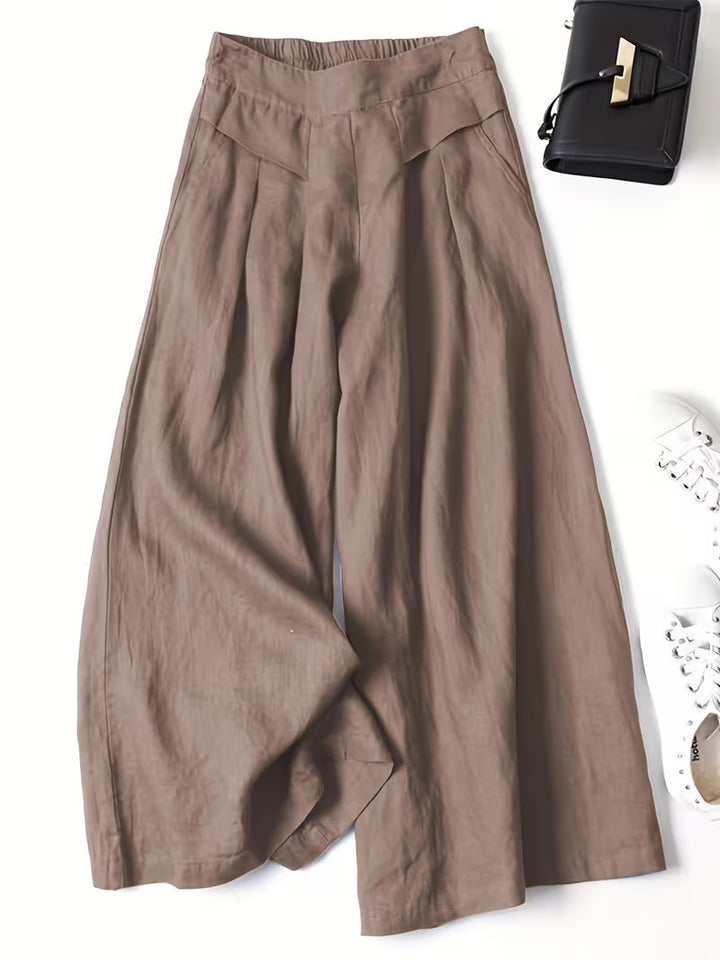 Boho style women's loose wide-leg pants, breathable and fashionable for spring summer.