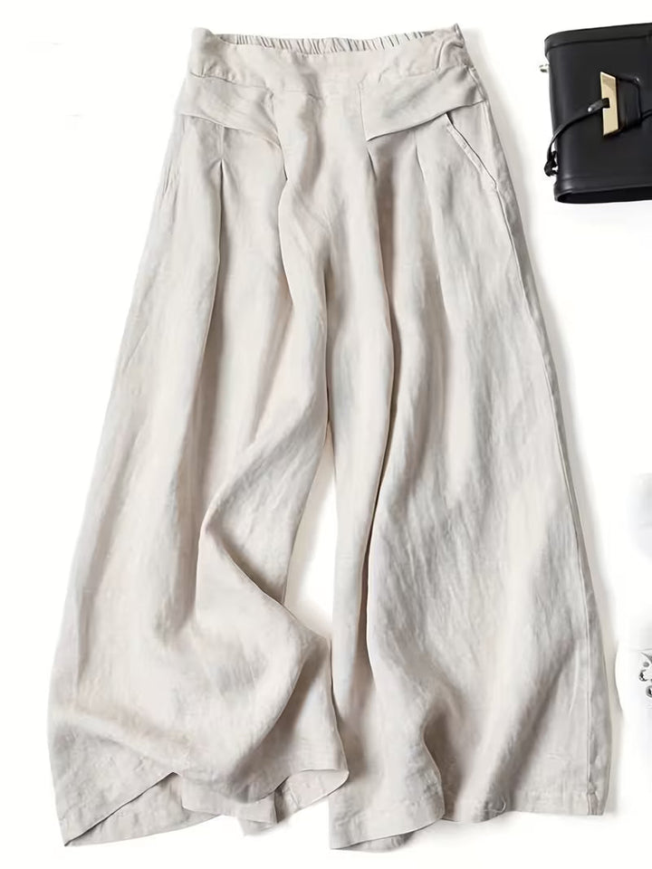 Casual spring summer wide-leg pants, women's loose fit and breathable, perfect for comfort.