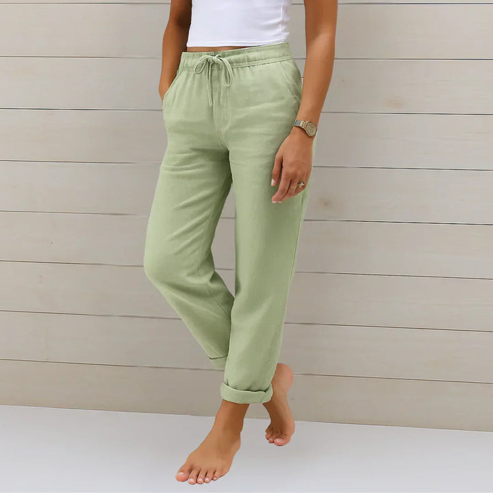 Premium women's breathable stretch trousers, perfect for comfortable and elegant everyday wear & fashion.