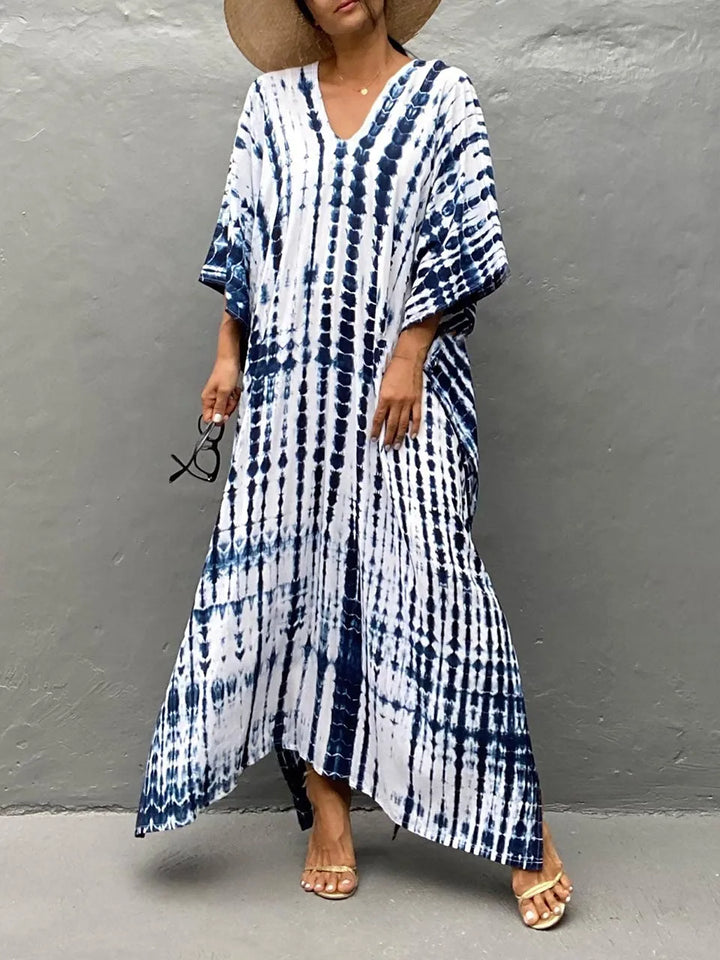 Comfortable flowing caftan maxi dress for women, perfect for effortless summer style.