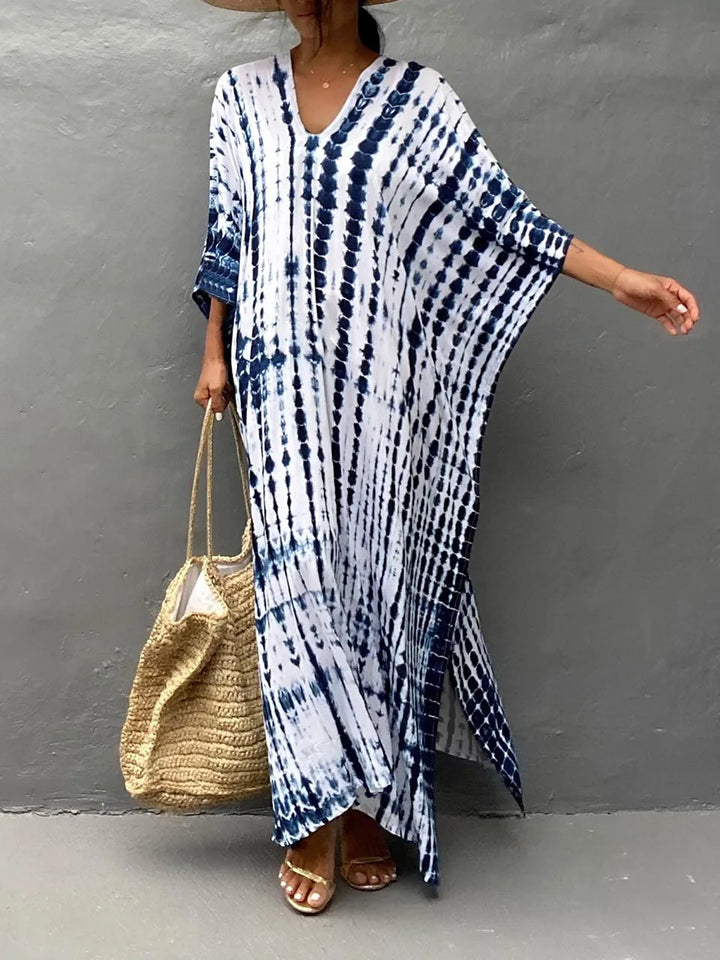 Summer-ready women's caftan dress, a breezy maxi with a casual chic silhouette.