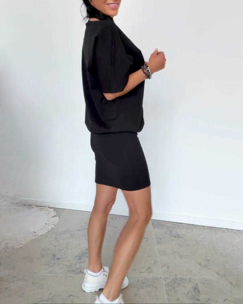 Lightweight women's midi dress, elegant yet casual for any season.