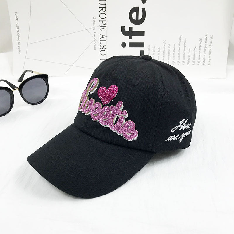 Casual women's baseball cap, richly embroidered, adjustable back for a perfect, comfortable fit & sun protection.