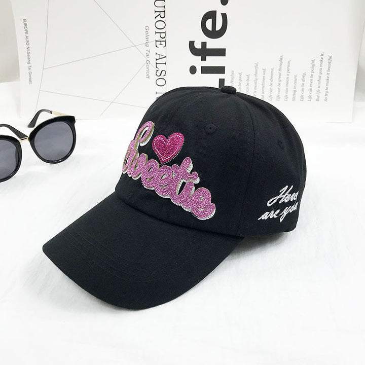 Casual women's baseball cap, richly embroidered, adjustable back for a perfect, comfortable fit & sun protection.