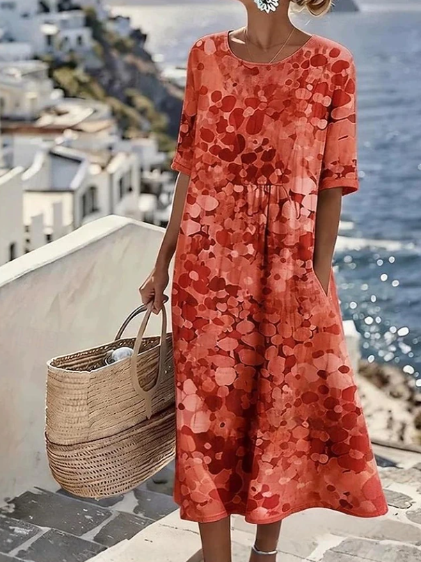 Bohemian floral long maxi dress for women, ideal for casual summer days, beach vacations, or effortless chic fashion.