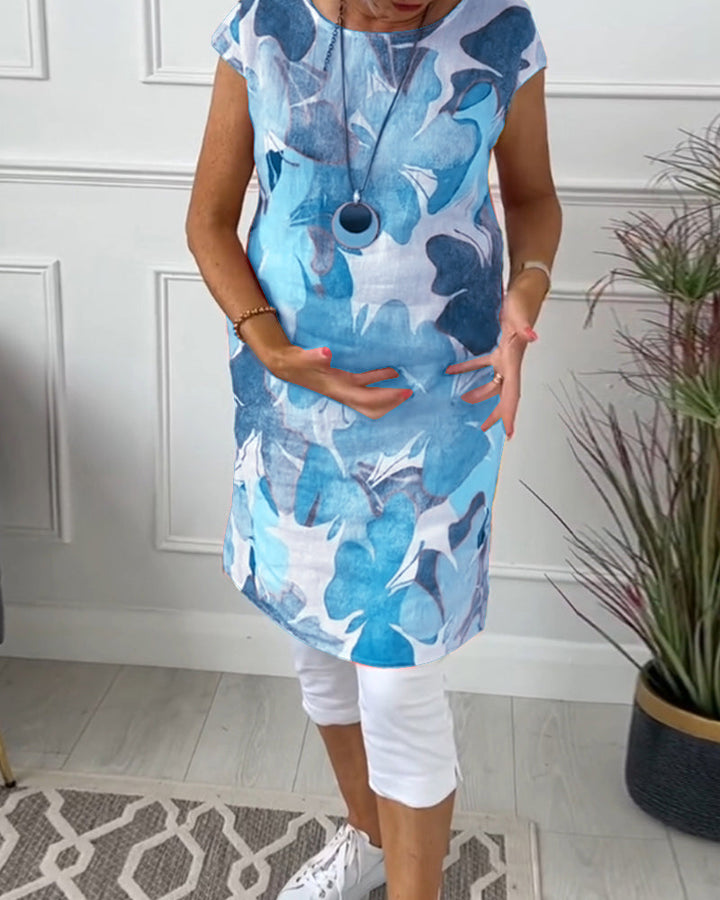 Summer-ready women's floral print casual dress, comfortable for daily wear.