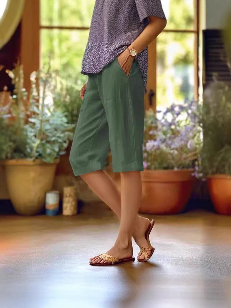 Lightweight women's summer shorts for ultimate comfort in warm weather. Relaxed fit & drawstring, great for beach or casual.