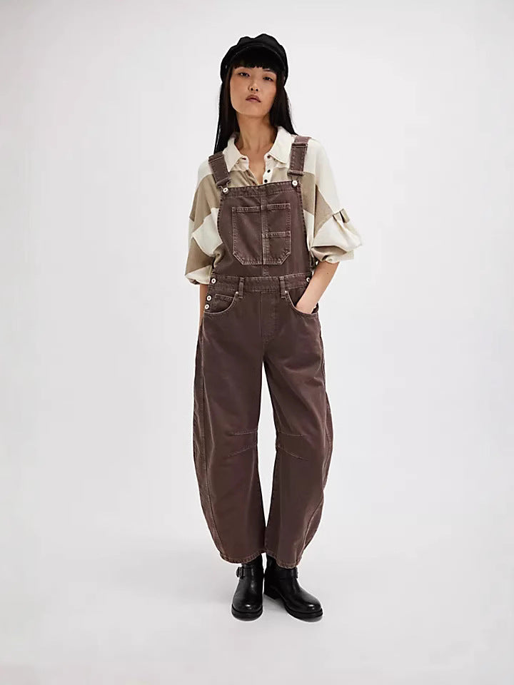 Versatile women's overalls featuring convenient side pockets