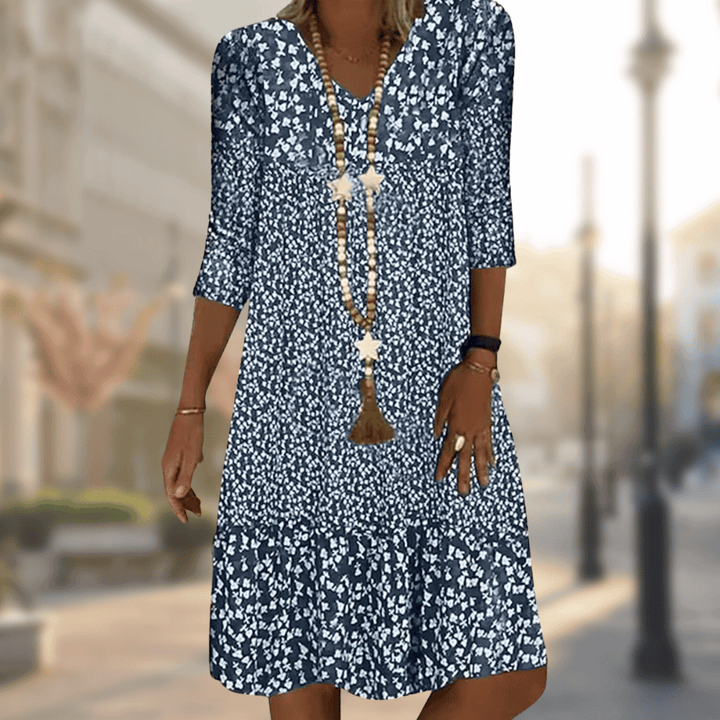 Women's casual printed dress, comfortable for everyday wear. Perfect versatile summer fashion.