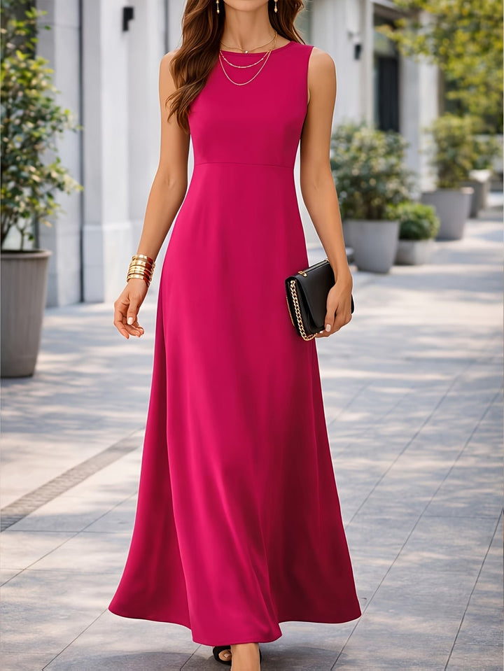 Chic women's casual maxi tank dress. Sleeveless design, comfortable for summer, travel, and everyday wear.