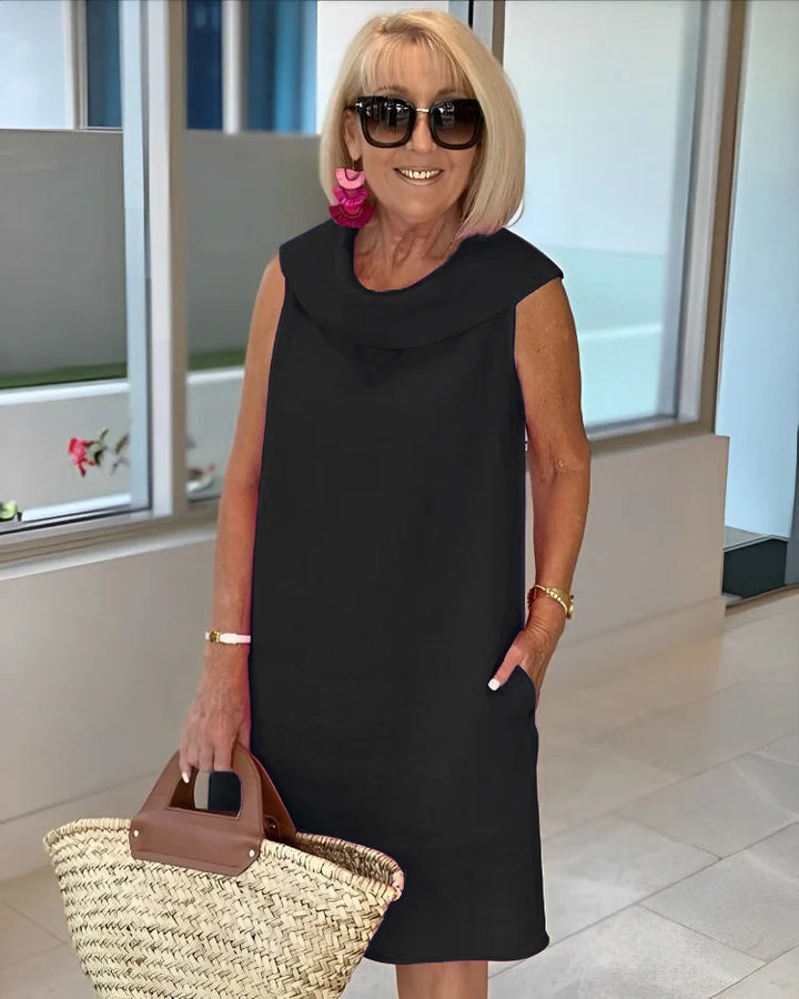 Chic women's casual sheath dress. Sleeveless, round neck design offers comfortable, effortless summer everyday style.