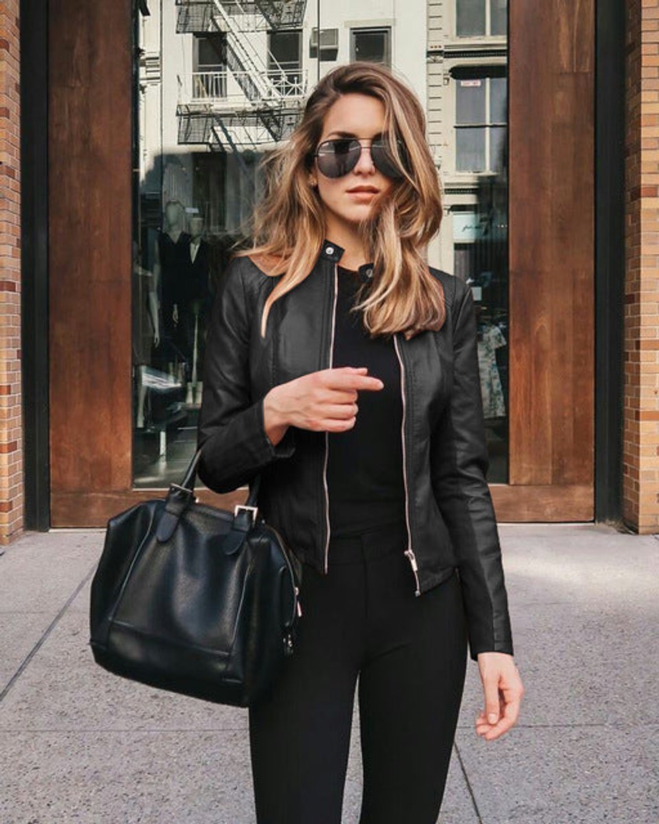 Stylish women's zip-up jacket, sleek design & flattering slim fit. Ideal for city chic & everyday fashion.