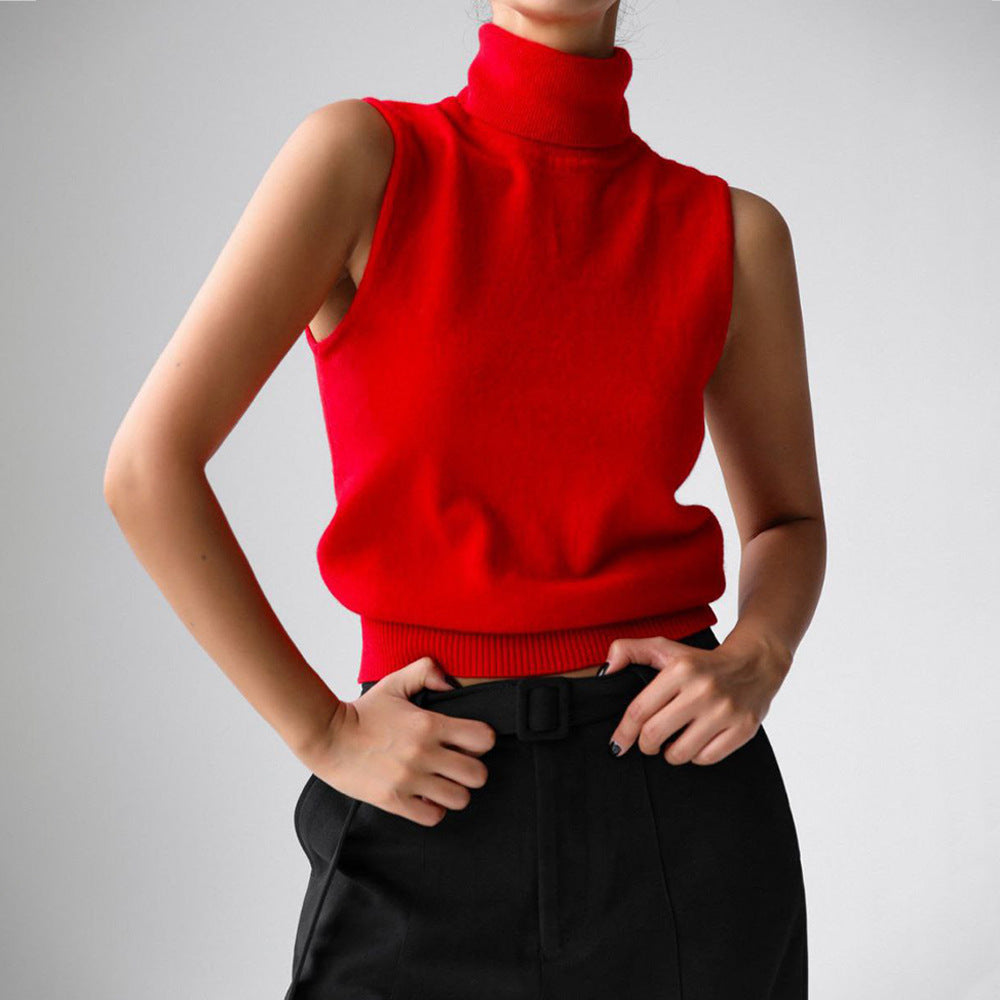 Elegant long sleeve turtleneck sweater for women, versatile casual style.