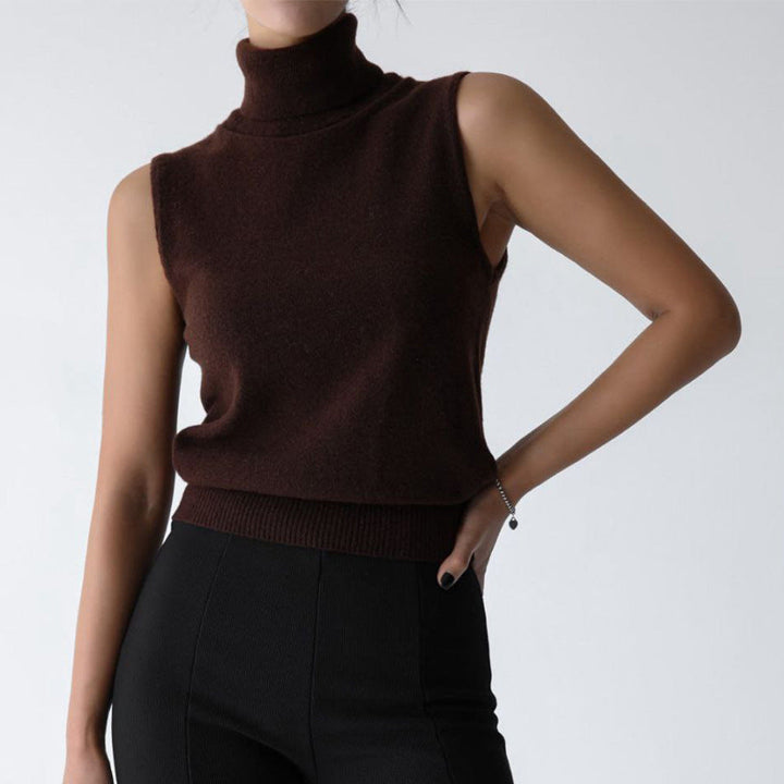Fashionable women's turtleneck sweater, showcasing comfortable and chic design.