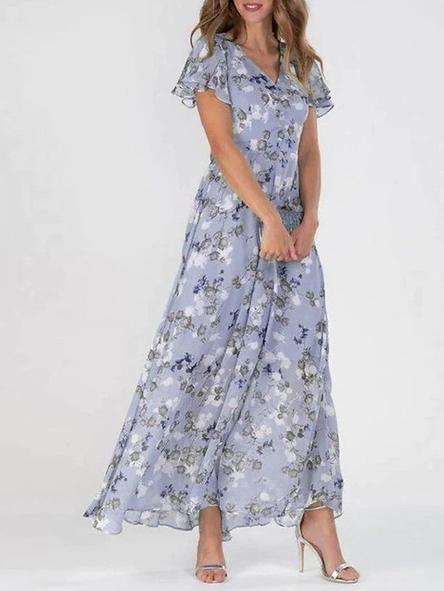 Versatile midi dress, perfect as an elegant party dress or comfortable casual dress.