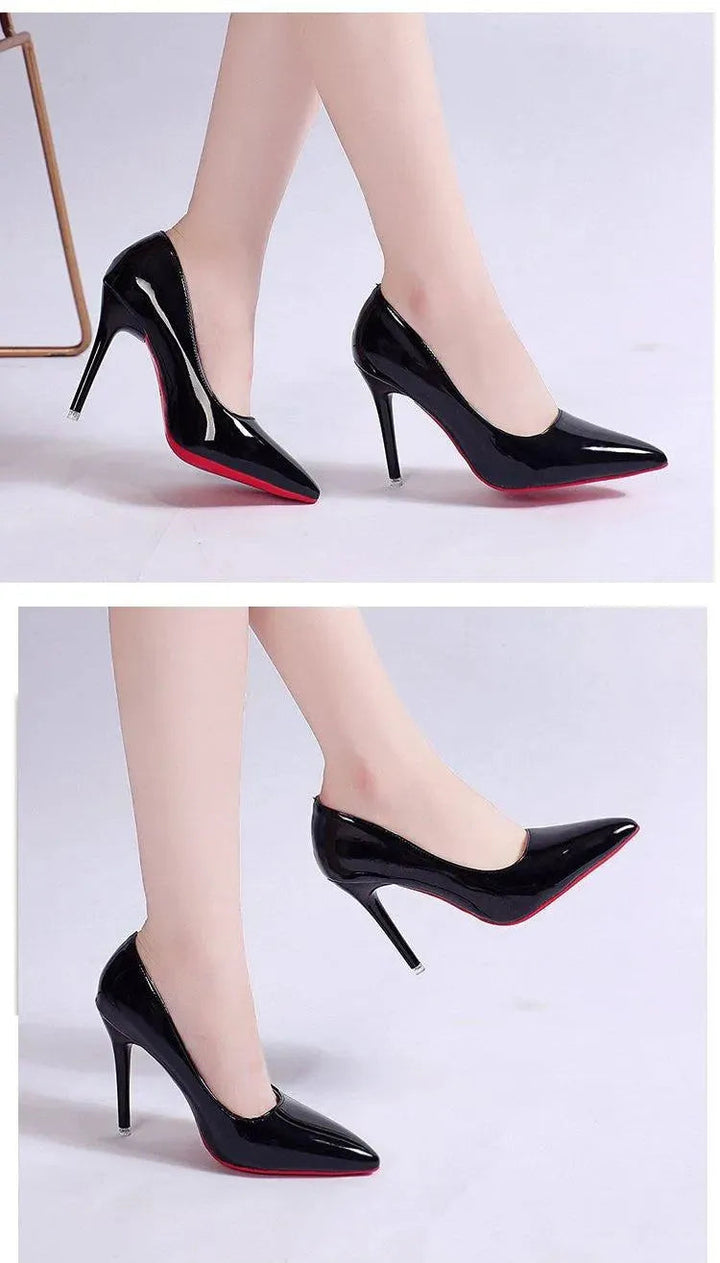 Stylish Ame Morena round toe stiletto pumps for women, perfect low heel dress shoes