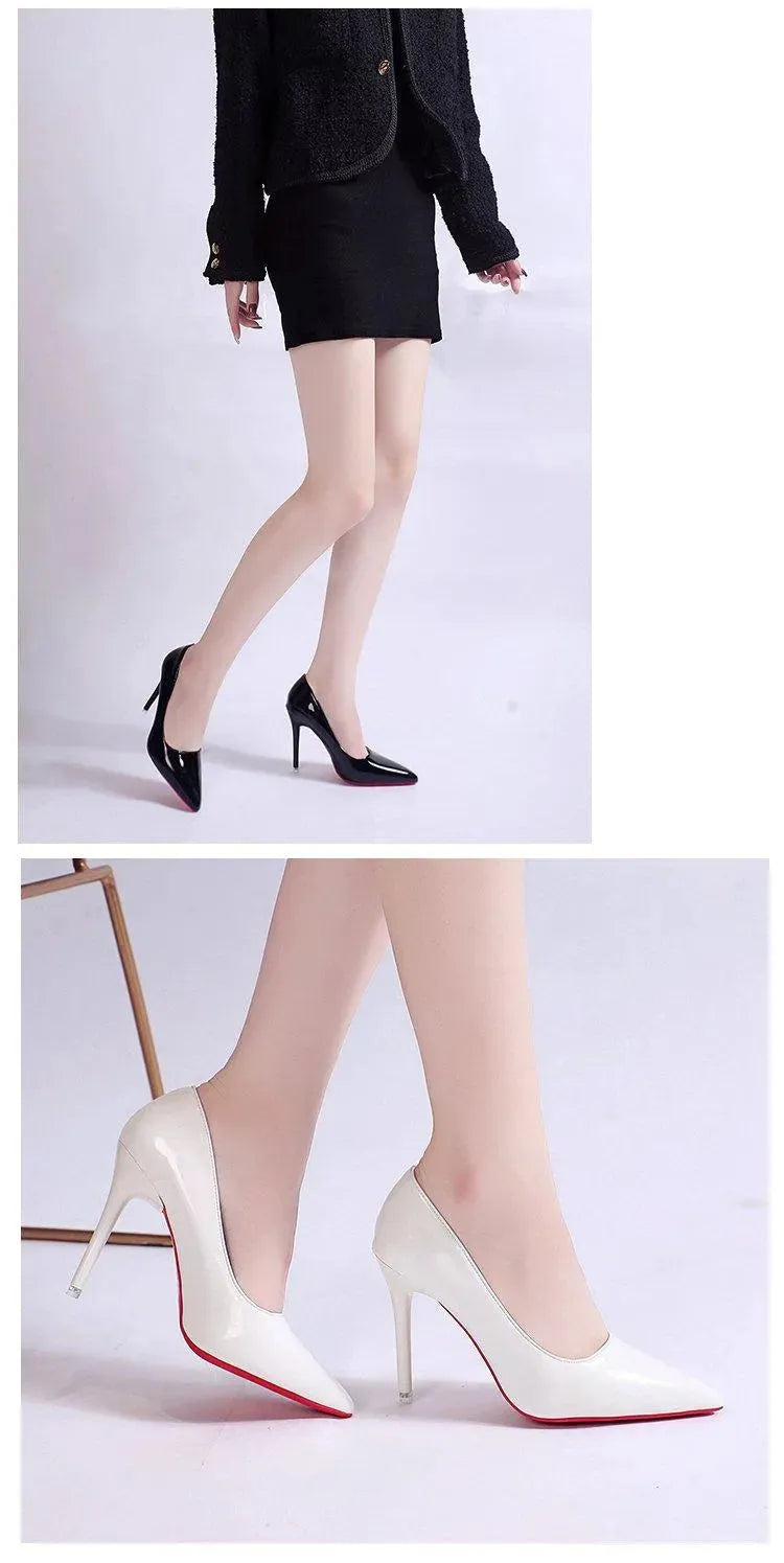 Ame Morena women's stiletto pumps, featuring a chic low cut upper and round toe