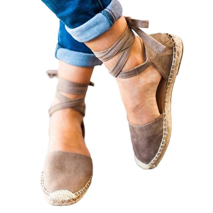 Versatile women's tie-strap espadrilles, an essential for chic and comfortable summer footwear.