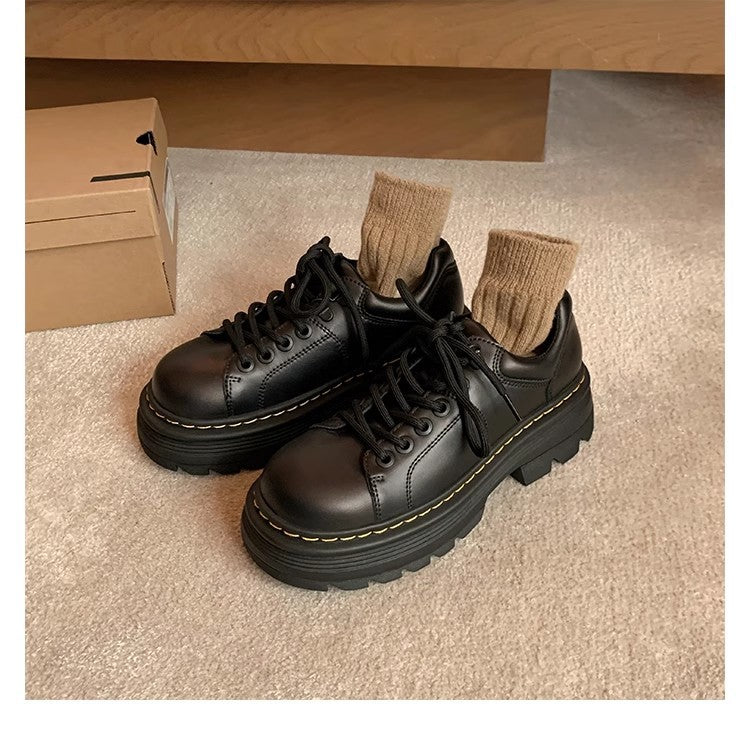 Stylish women's chunky platform shoes, lace-up design with a comfortable non-slip sole. Perfect for casual daily wear.
