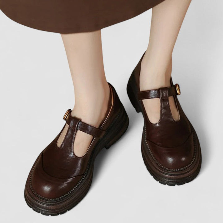 Women's Chunky Sole Mary Jane Shoes in classic style, perfect for modern comfort & everyday wear.