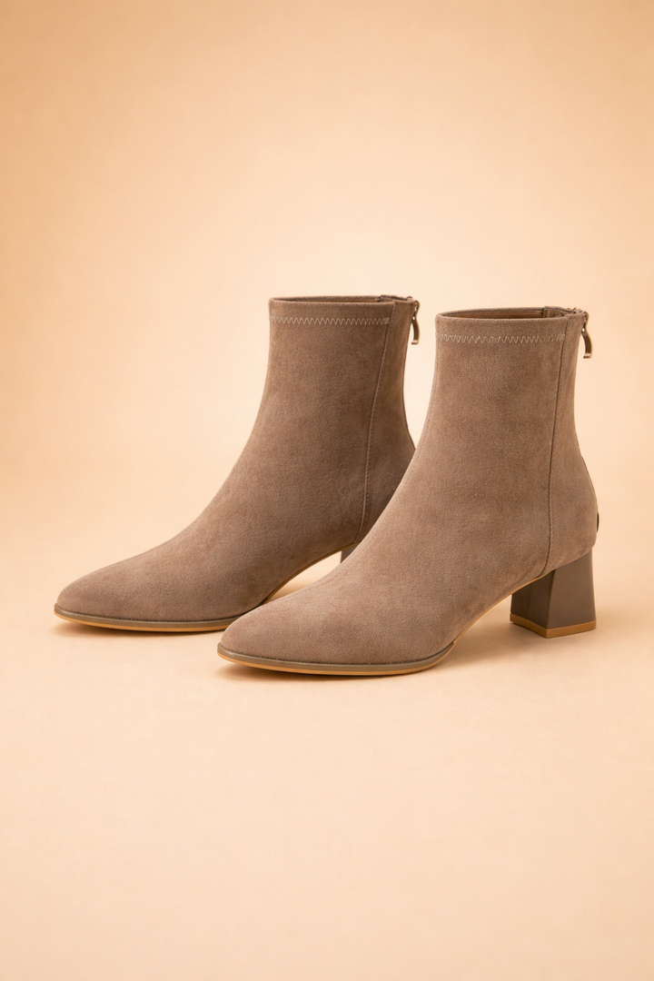 Elegant women's classic ankle boots with sturdy heel, providing comfort and sophisticated fall style.
