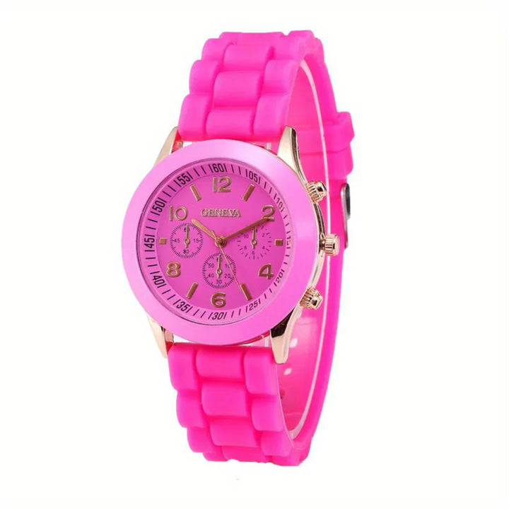 Sophisticated women's classic silicone quartz watch in a sleek gray, perfect for understated everyday wear.