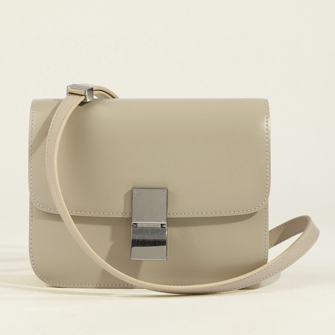 Everyday women's shoulder bag: Classic Flap Box design. Elegant, compact & versatile handbag.