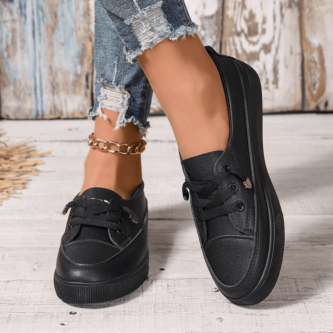 Classic women's comfort shoes, orthopedic features, laced for secure fit, arch support & cushioned sole.