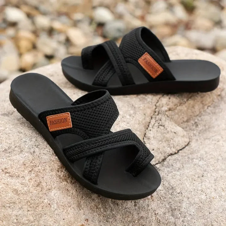 Classic women's orthopedic summer sandals, perfect for casual walking, offering comfort & arch support.