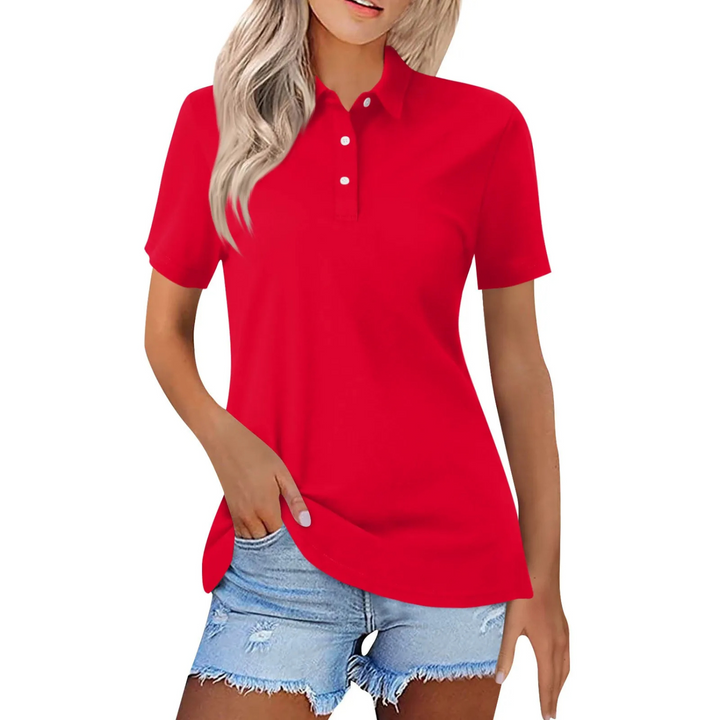 Ladies smart casual polo, a versatile and classic everyday wear top.