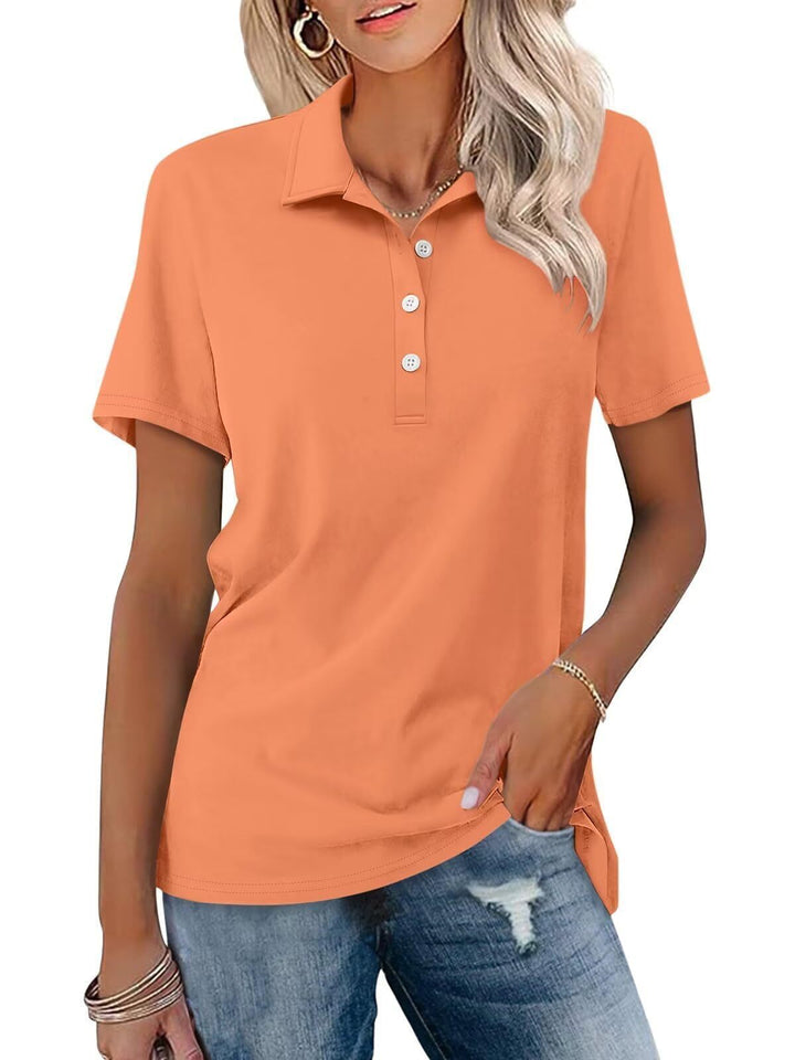 Versatile wear ladies top, a smart casual polo with a comfortable fit.