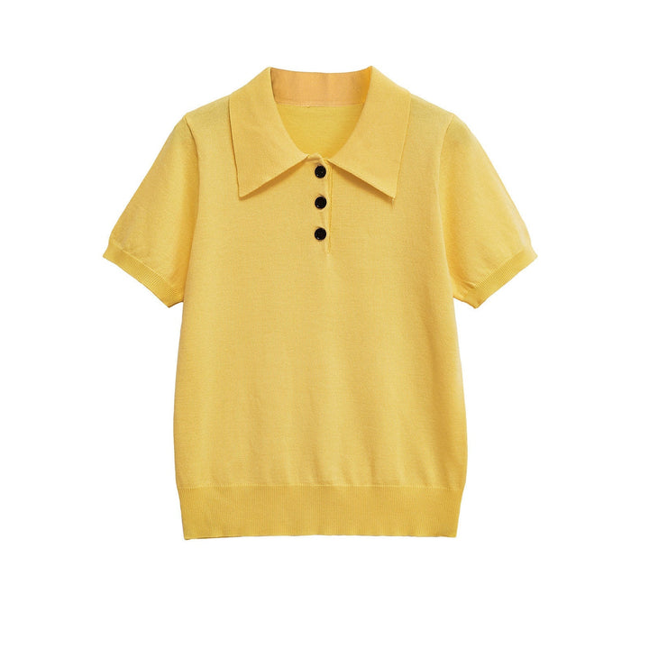 Versatile women's slim fit short sleeve polo, a comfortable and elegant shirt for various occasions.