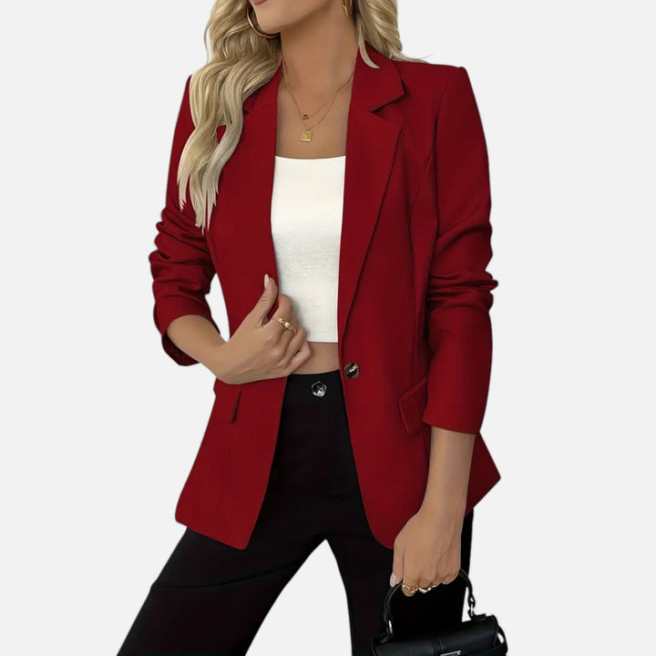 Stylish women's classic blazer, perfect for smart casual looks or polished office ensembles.