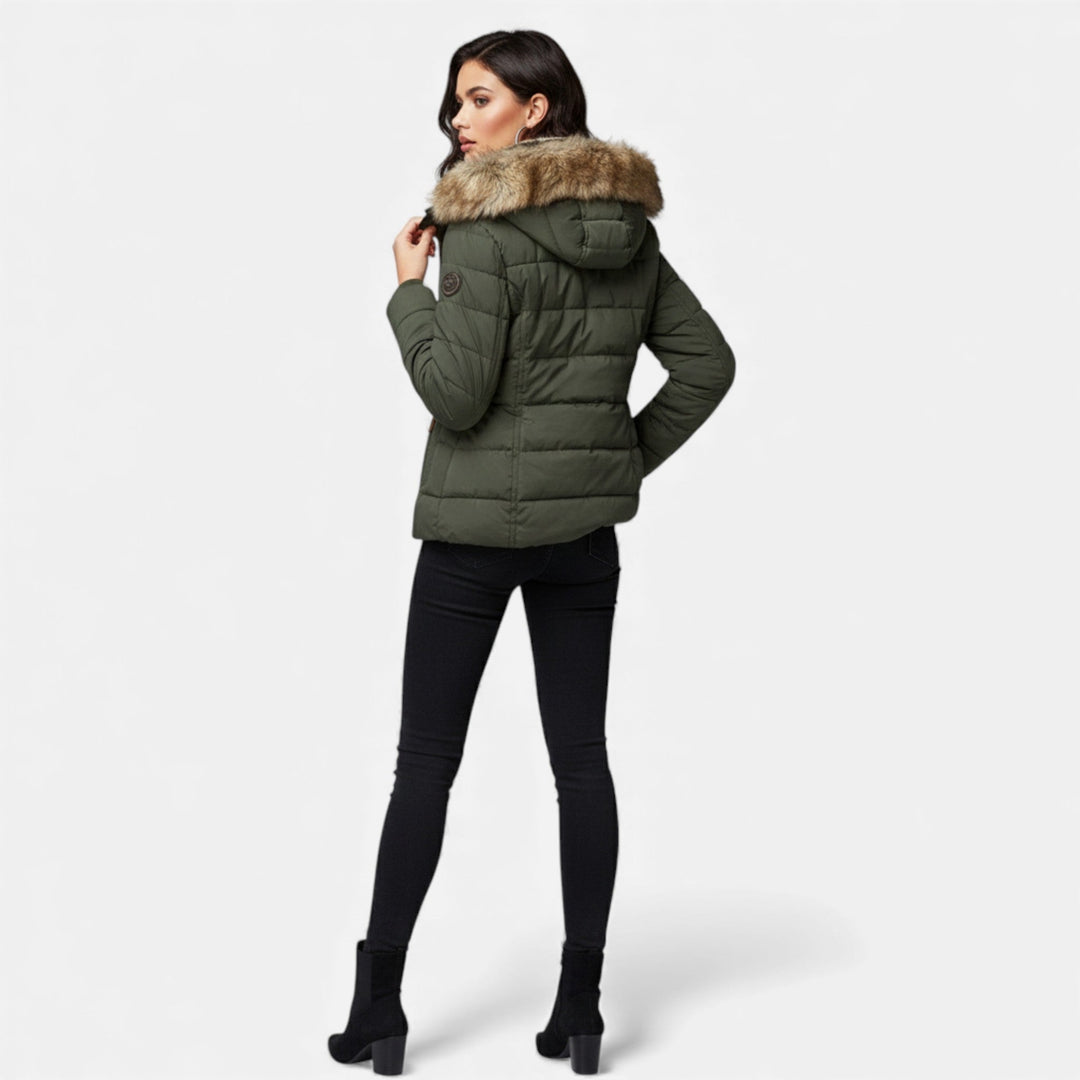 Stylish women's comfortable slim fit zip-up hoodie, ideal outerwear for spring, fall, and athletic style.