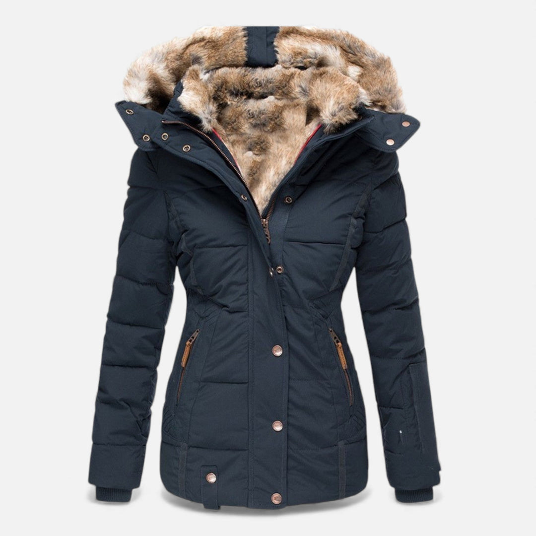 Trendy women's fashion slim fit zip-up hooded jacket, an essential piece for any wardrobe.