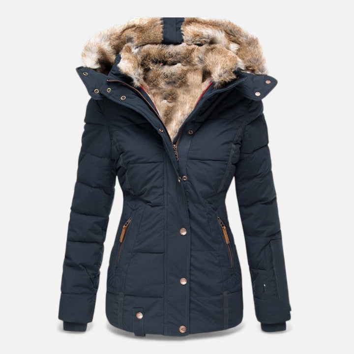 Trendy women's fashion slim fit zip-up hooded jacket, an essential piece for any wardrobe.