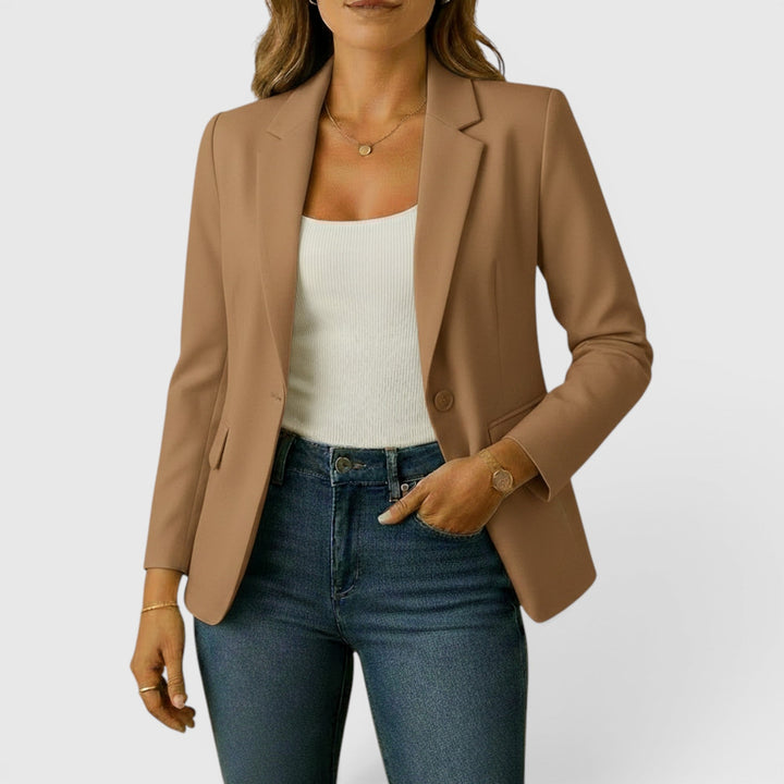 Professional women's office blazer, elegant & comfortable with a tailored stretch design.
