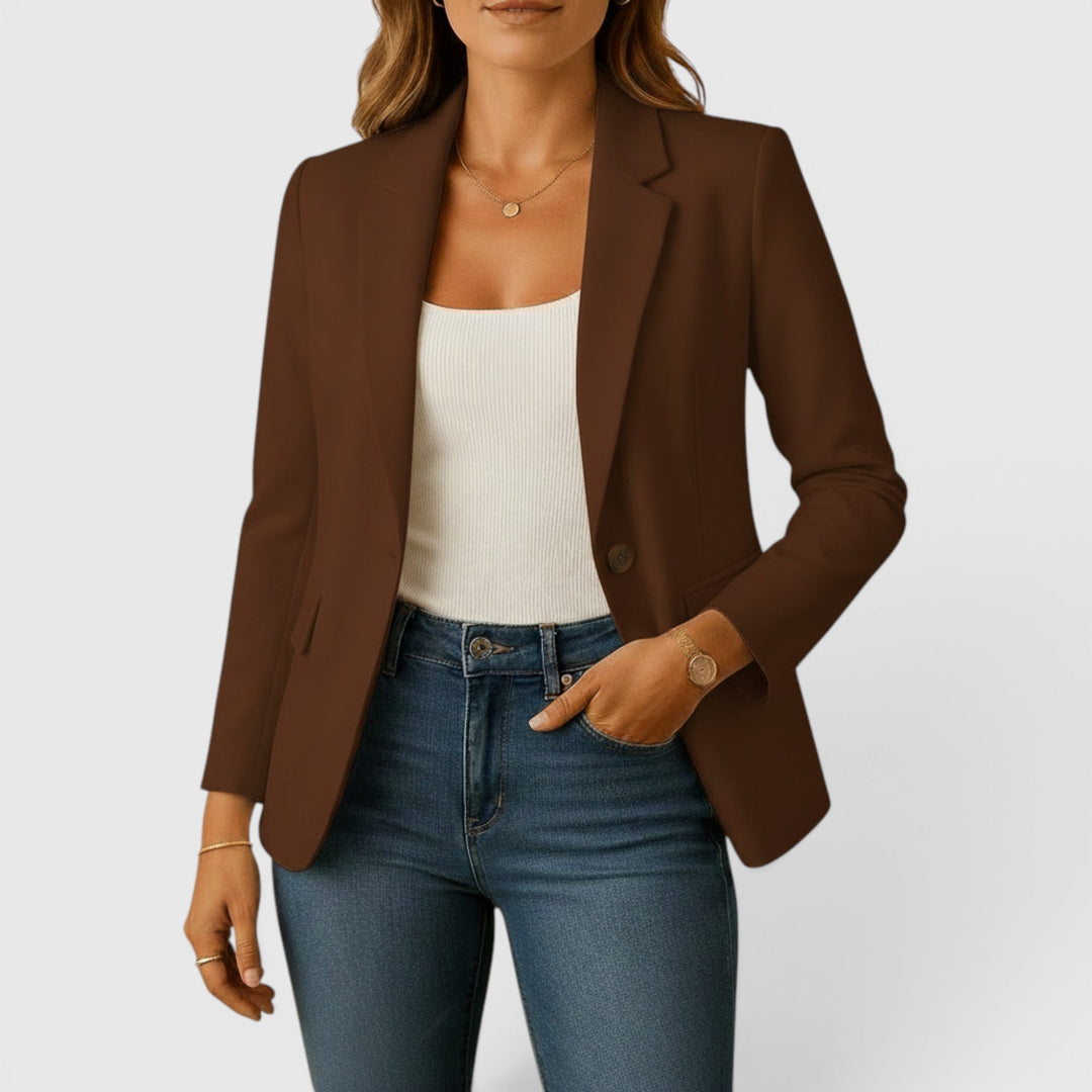 Professional women's blazer, a comfortable stretch tailored jacket ideal for office & business wear.