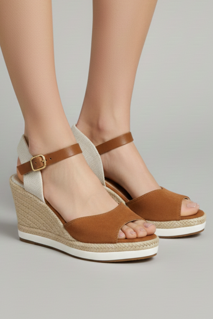 Stylish women's closed-toe espadrille sandals, comfortable slingback summer shoes for everyday wear.