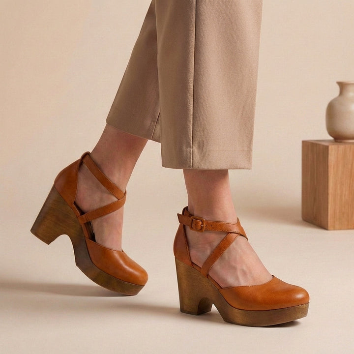 Comfortable women's closed toe wedge heels, perfect for summer