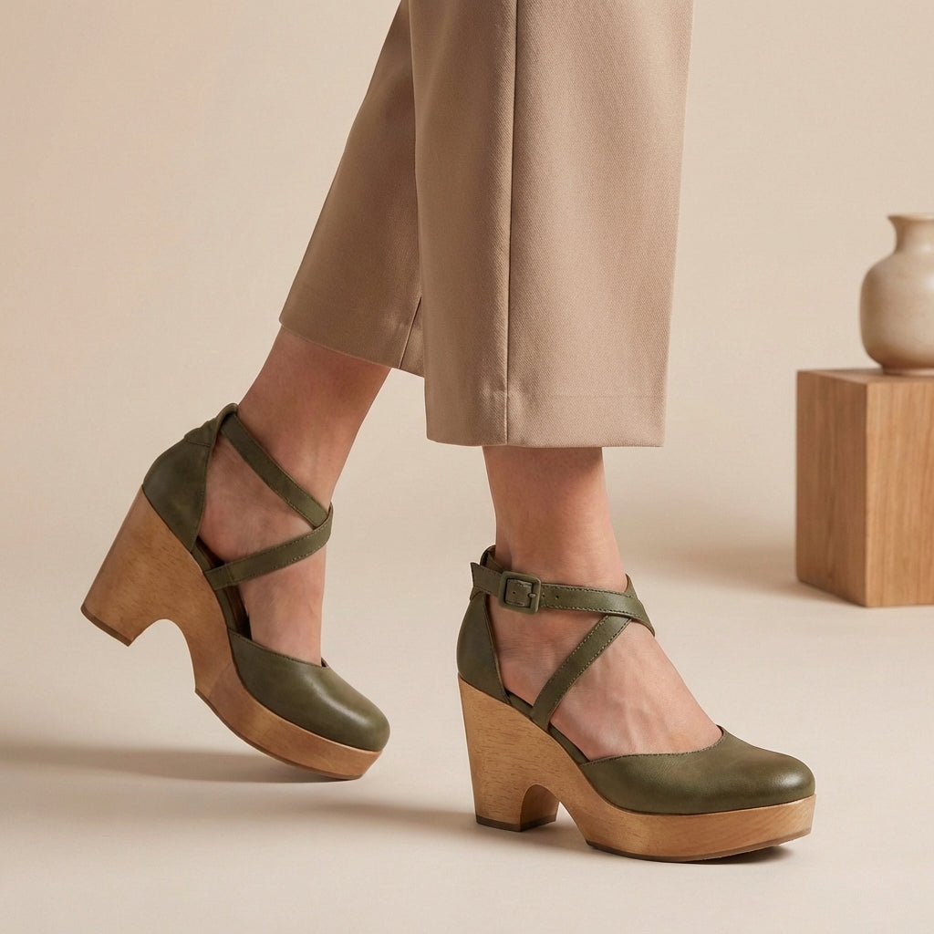 Stylish platform wedge sandals for women, versatile dress shoes