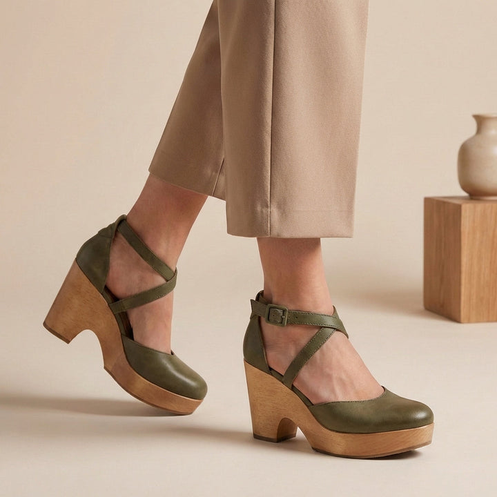 Stylish platform wedge sandals for women, versatile dress shoes