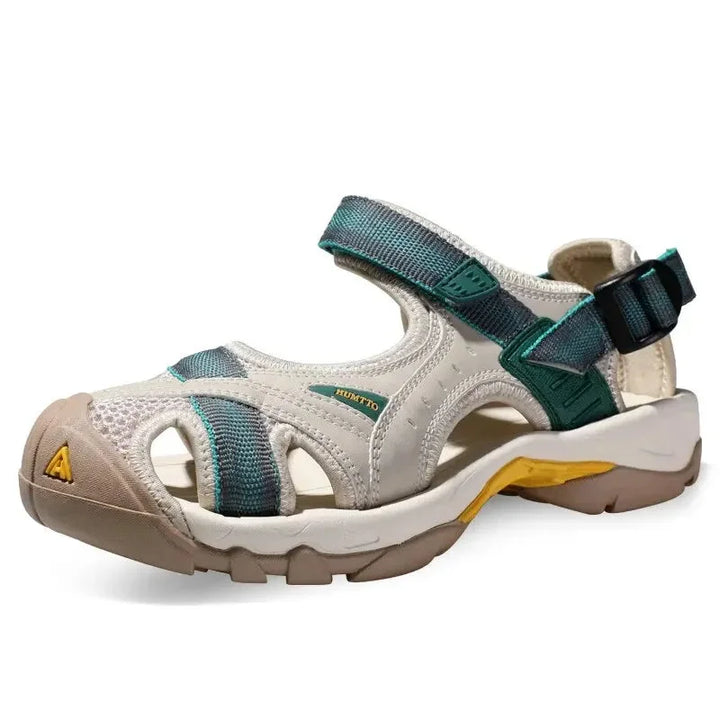 Women's closed-toe water sandals, quick-drying & supportive for active outdoor and summer wear.