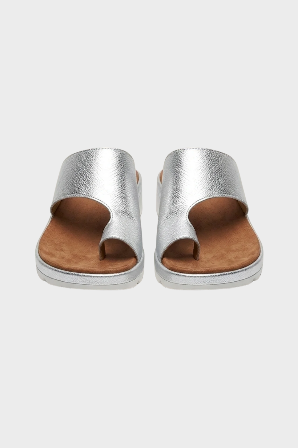 Stylish women's summer toe-post sandals, offering orthopedic comfort & arch support.