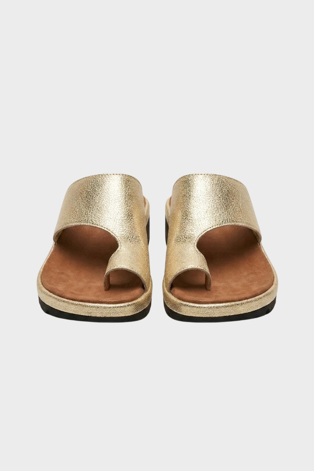 Comfortable women's platform toe-post sandals with arch support for foot health.